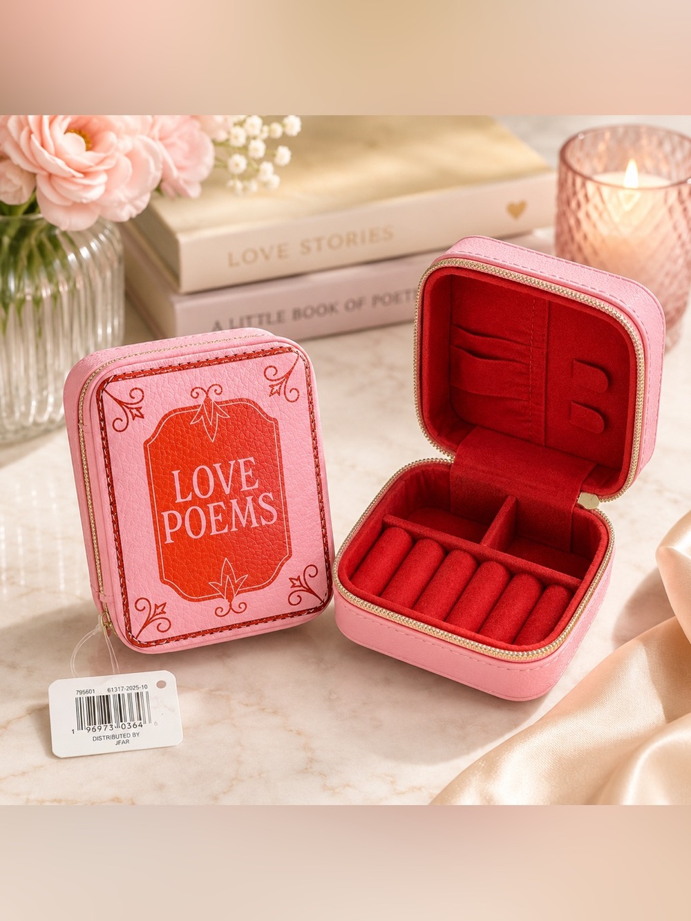 Jewelry Box Pink 'Love Poems' Travel Box New